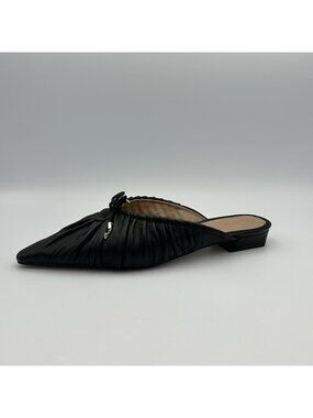 Sam Edelman Julia Pump Mule Women’s Size 10 Black Leather Pointed Flat Shoes